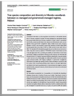 Tree species composition and diversity in Miombo woodlands between co-managed and government-managed regimes, Malawi
